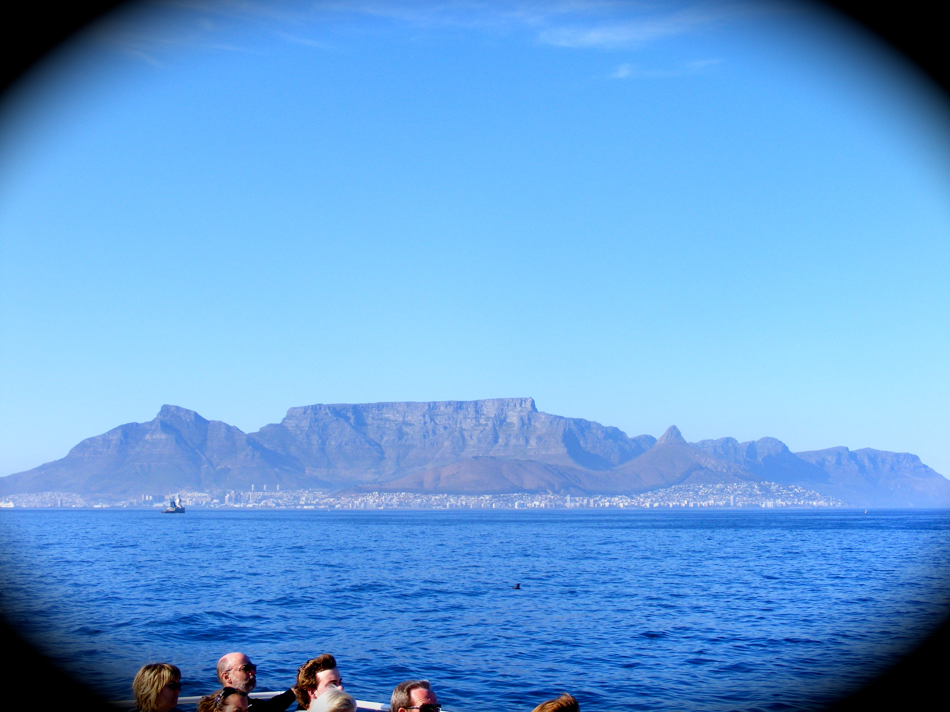 Table Mountain and Cape Town behind us