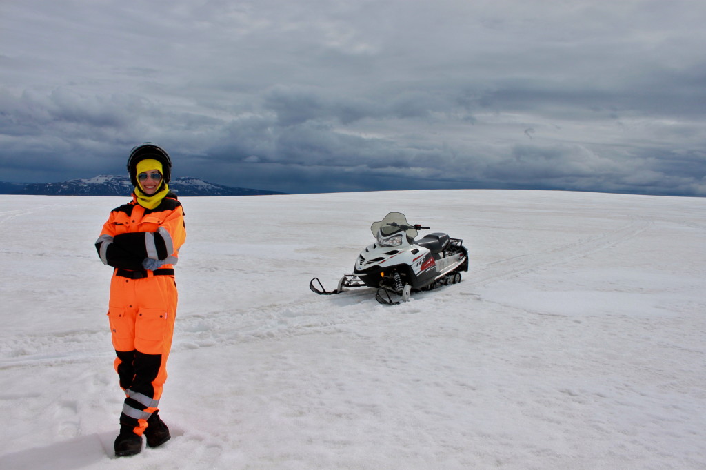 snowmobile langjokull glacier iceland