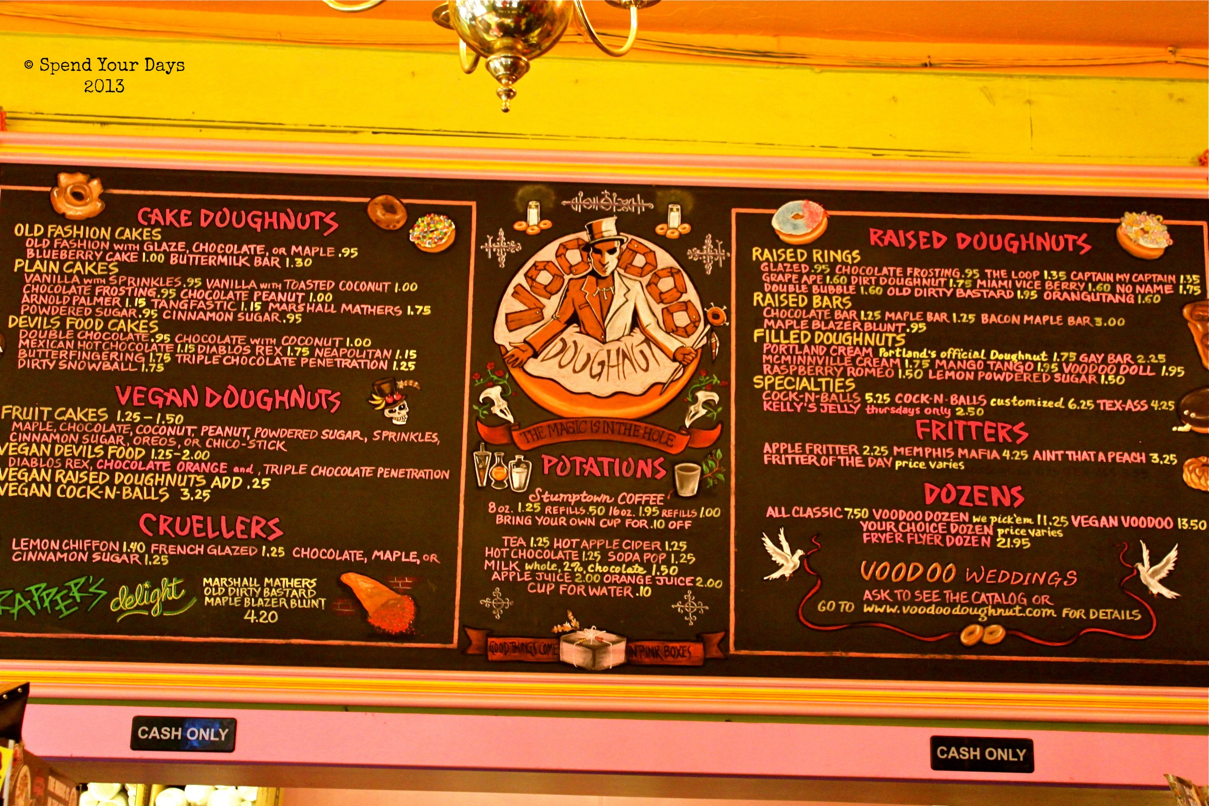 voodoo doughnut portland menu