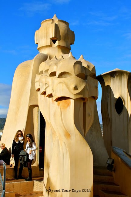 casa mila la pedrera rooftop barcelona spain