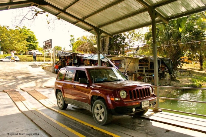 xunantunich belize car ferry river