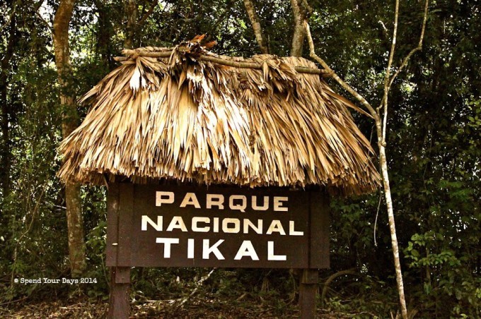 tikal guatemala sign