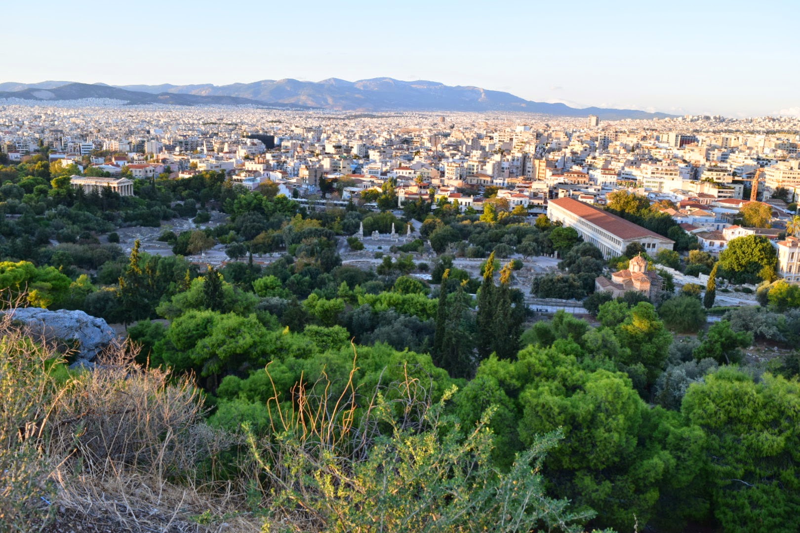 mars hill sunset athens greece